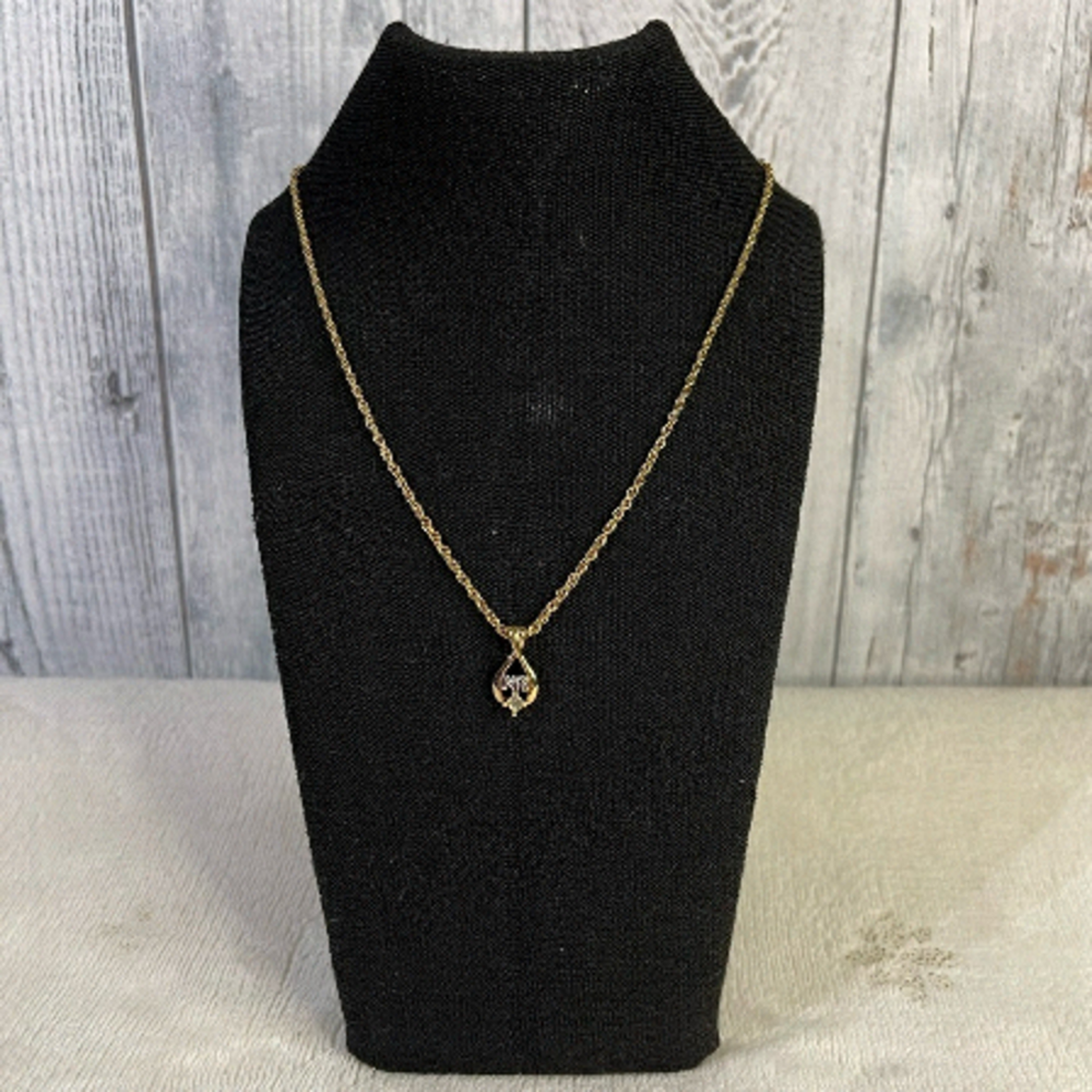 NINA RICCI logo gold plated necklace